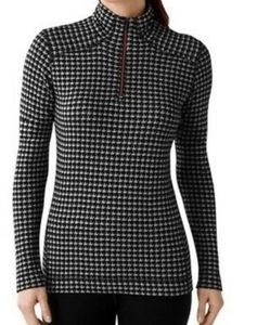 Smartwool Houndstooth 1/4 Zip Sz Medium Sweater